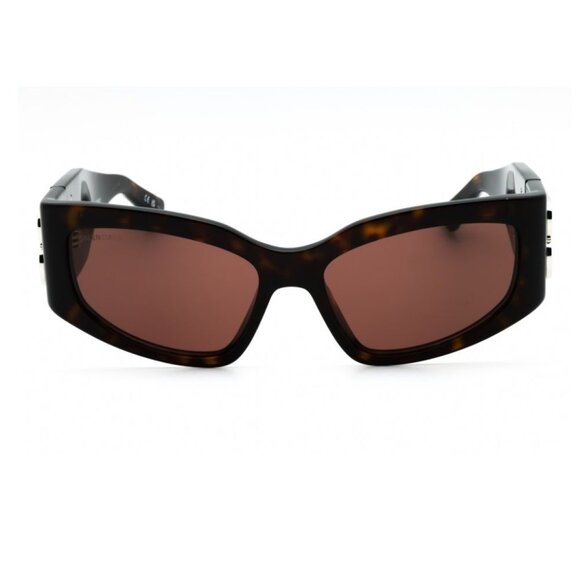 NEW BB0321S 008 BALENCIAGA DARK HAVANA WOMEN CAT EYE SUNGLASSES - Picture 2 of 4